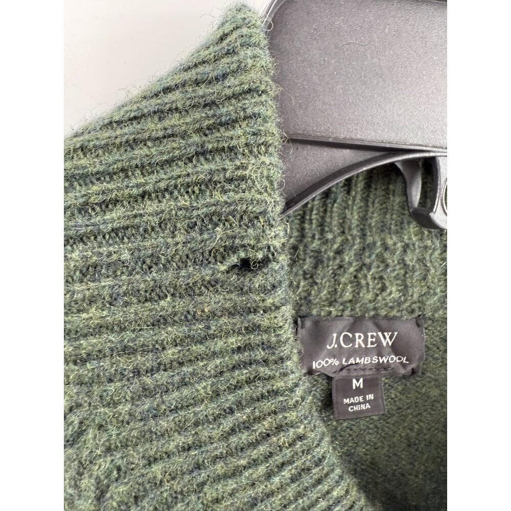 J.Crew Womens 100% Lambs Wool Button Front Grandpa Carigan Sweater Size Medium - Picture 3 of 7